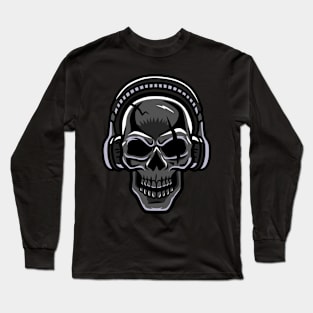 Skull And Headphones - Skull - Headphones Long Sleeve T-Shirt